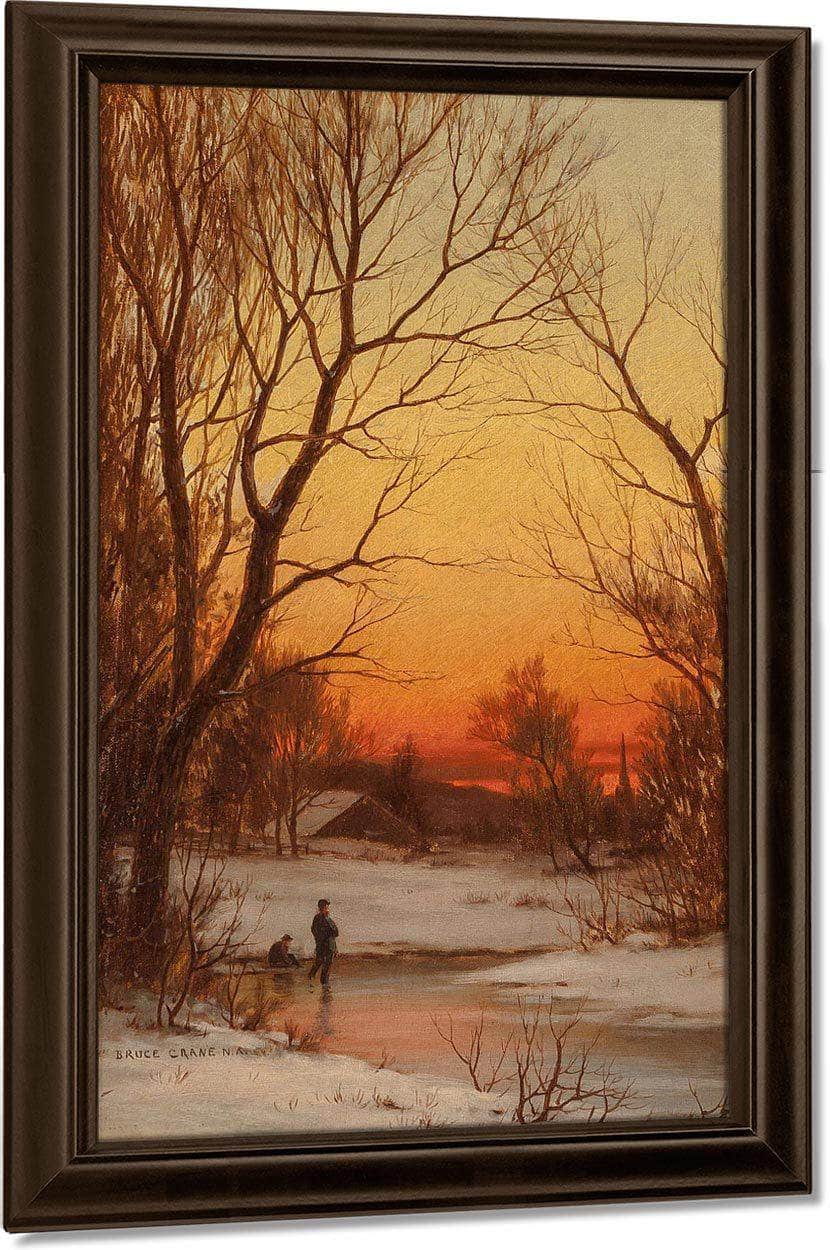 Sunset  Woods And Pond Circa 1885 By Bruce Crane Fine Art Print