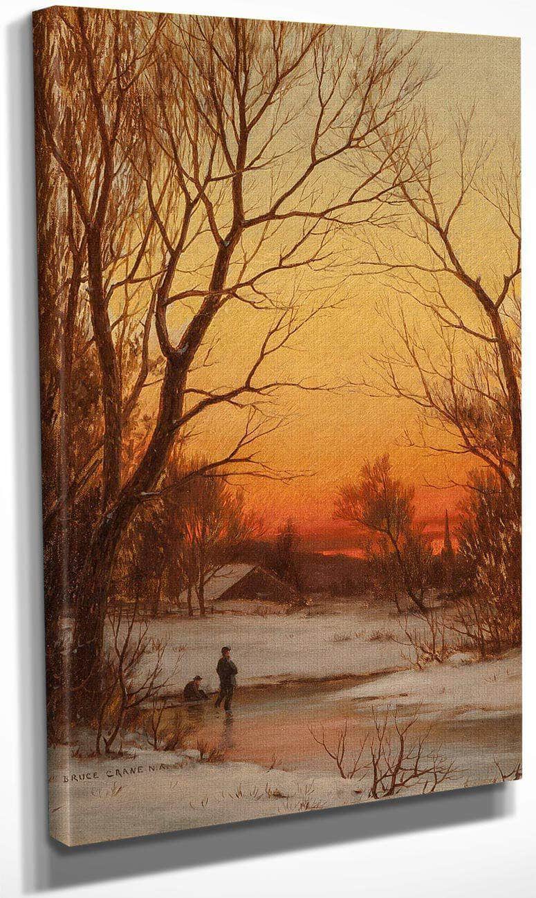 Sunset  Woods And Pond Circa 1885 By Bruce Crane Fine Art Print
