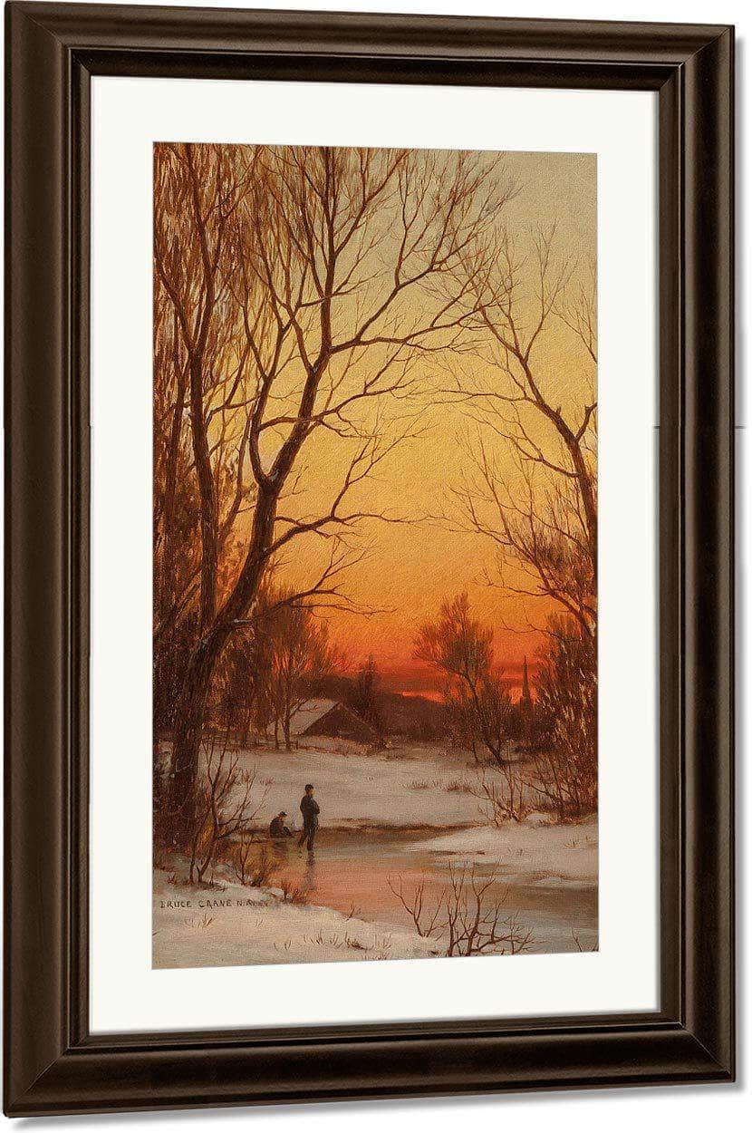 Sunset  Woods And Pond Circa 1885 By Bruce Crane Fine Art Print
