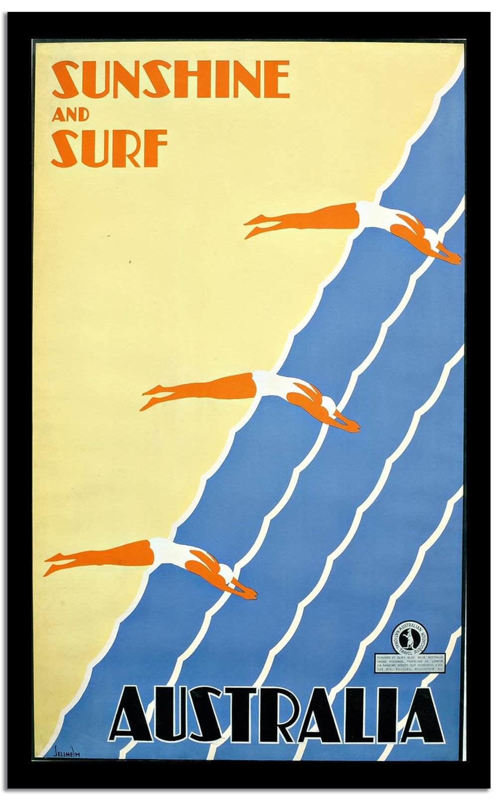 Sunshine And Surf  Vintage Poster Fine Art Print