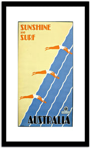 Sunshine And Surf  Vintage Poster Fine Art Print