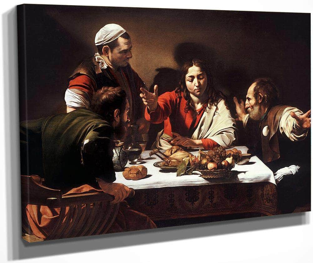 Supper At Emmaus 1602 By Caravaggio Fine Art Print
