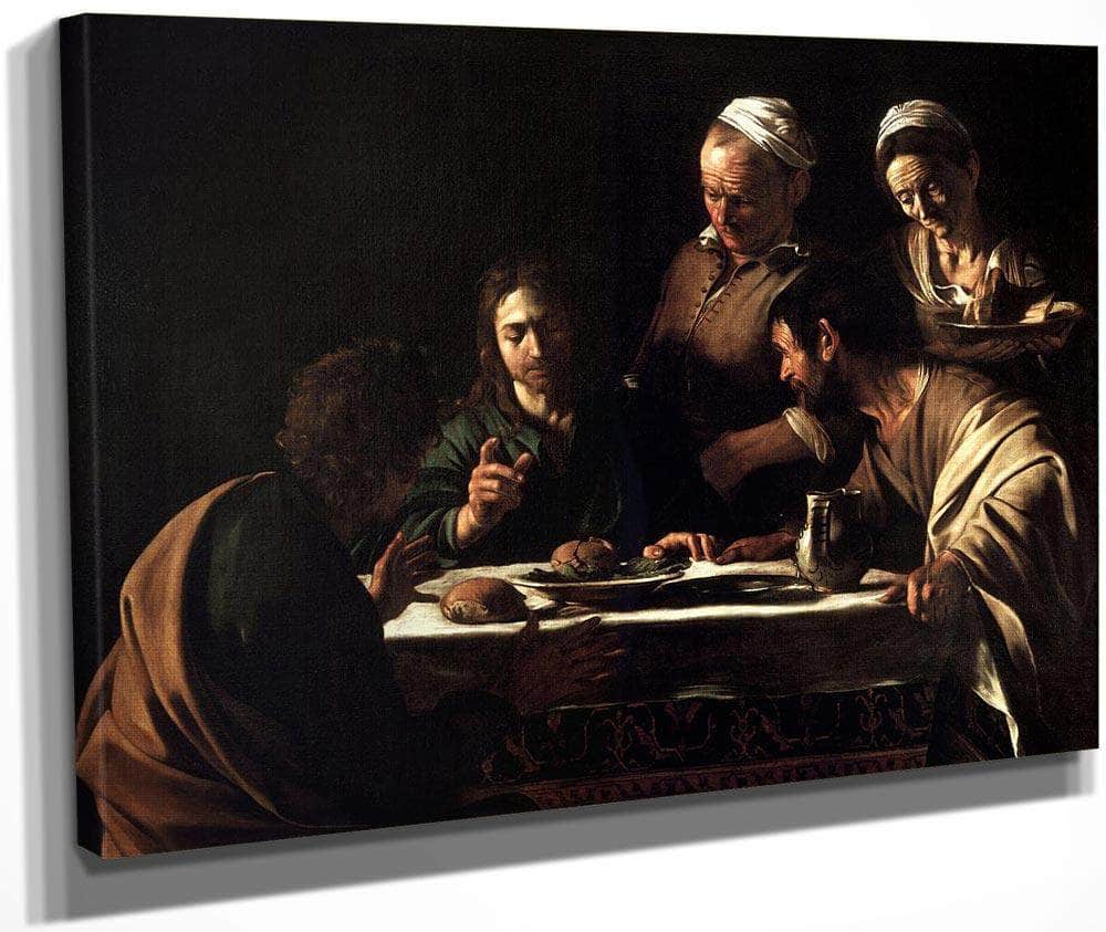 Supper At Emmaus By Caravaggio Fine Art Print
