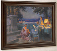 Sur La Terrasse By Enjolras Delphin Fine Art Print