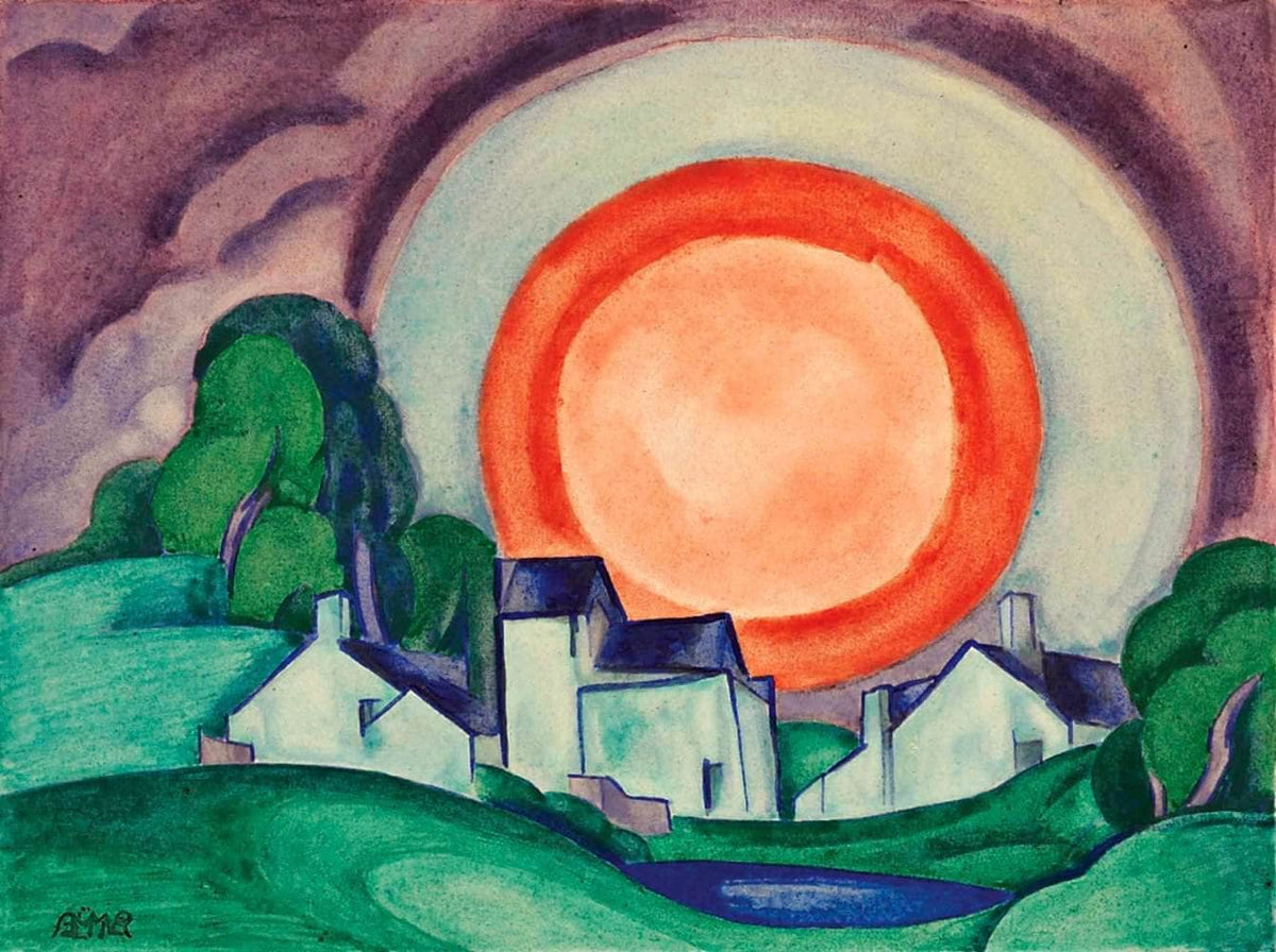 Surprise May Moon Painting Oscar Bluemner Canvas Art Fine Art Print