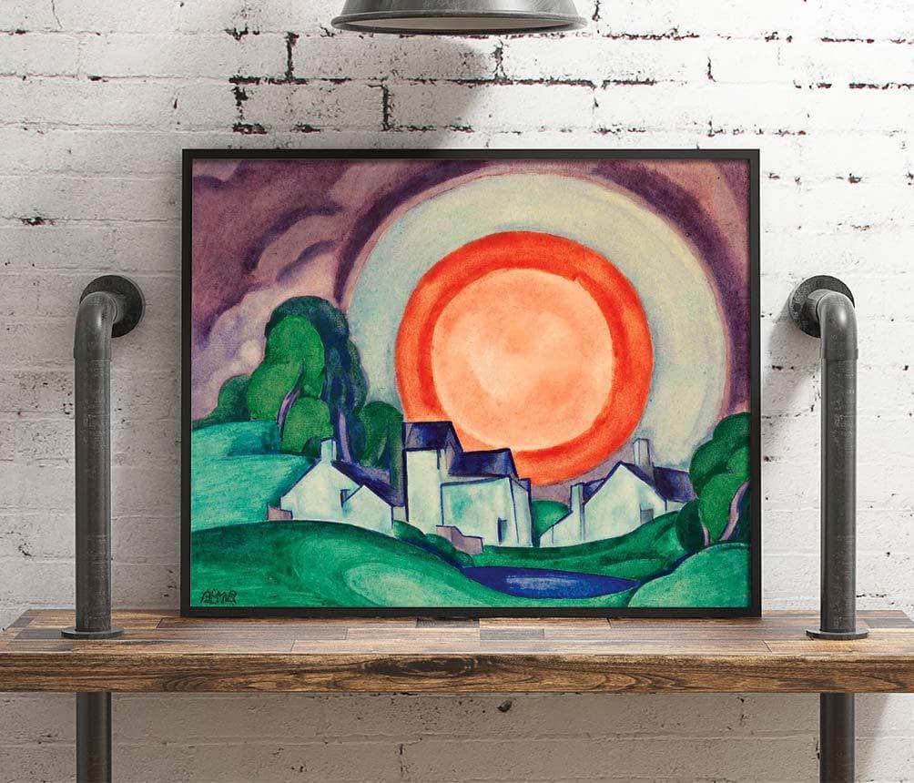 Surprise May Moon Painting Oscar Bluemner Canvas Art Fine Art Print