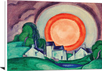 Surprise May Moon Painting Oscar Bluemner Canvas Art Fine Art Print