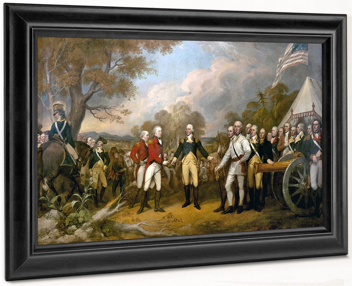 Surrender By Of General Burgoyne By John Trumbull Fine Art Print