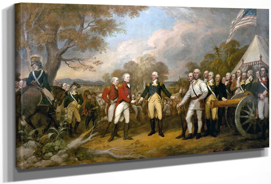 Surrender By Of General Burgoyne By John Trumbull Fine Art Print
