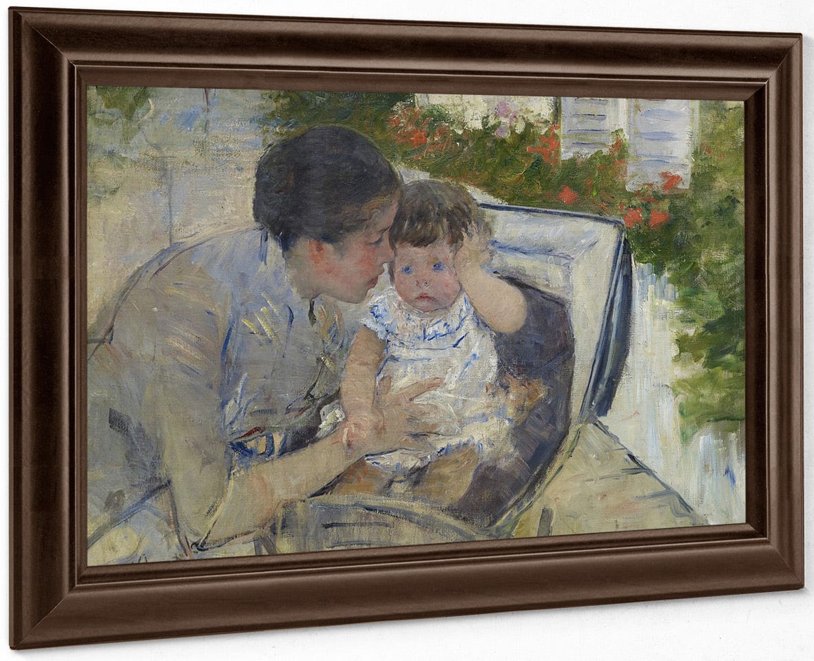 Susan Comforting The Baby By Mary Cassatt Fine Art Print