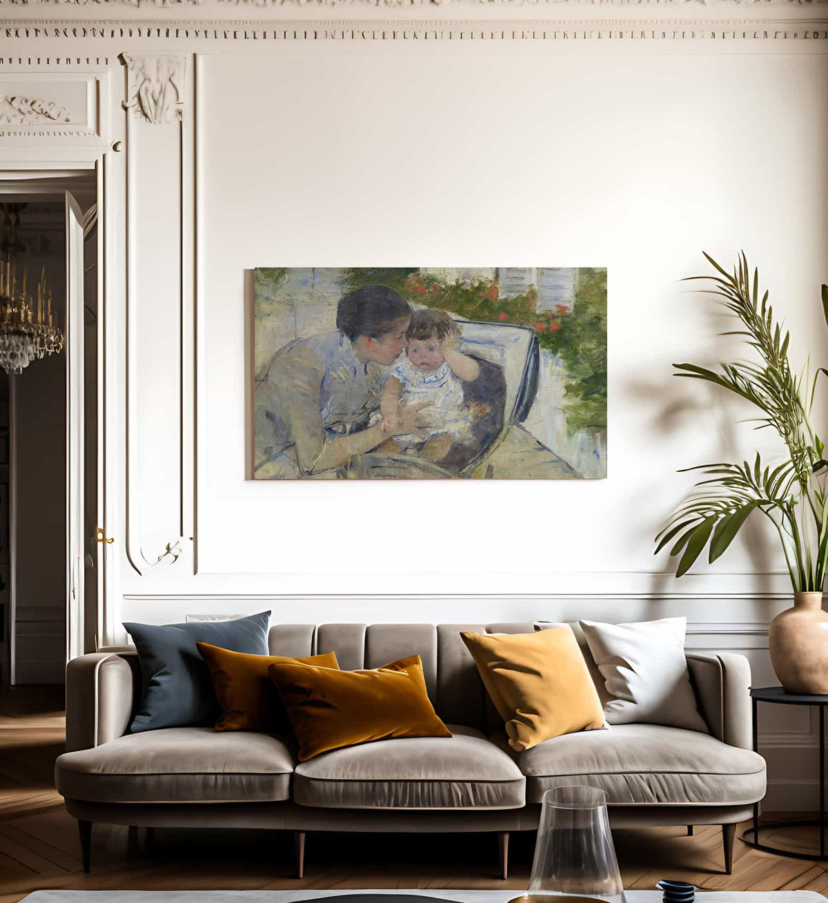 Susan Comforting The Baby By Mary Cassatt Fine Art Print