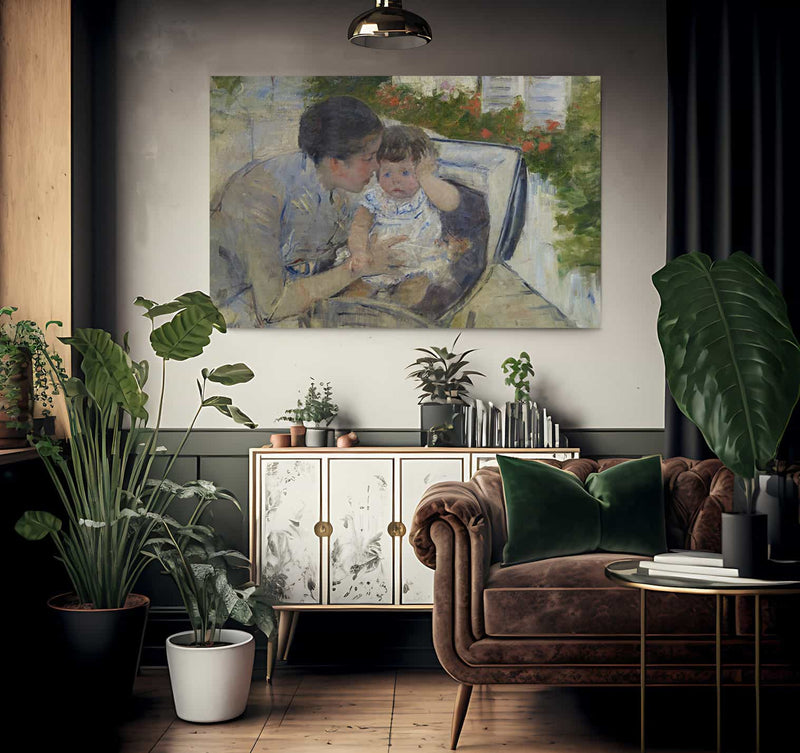 Susan Comforting The Baby By Mary Cassatt Fine Art Print