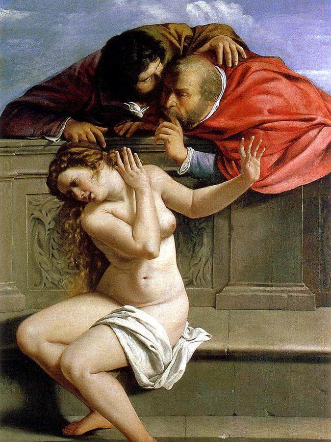 Susanna And The Elders 1610 By Artemisia Gentileschi Fine Art Print