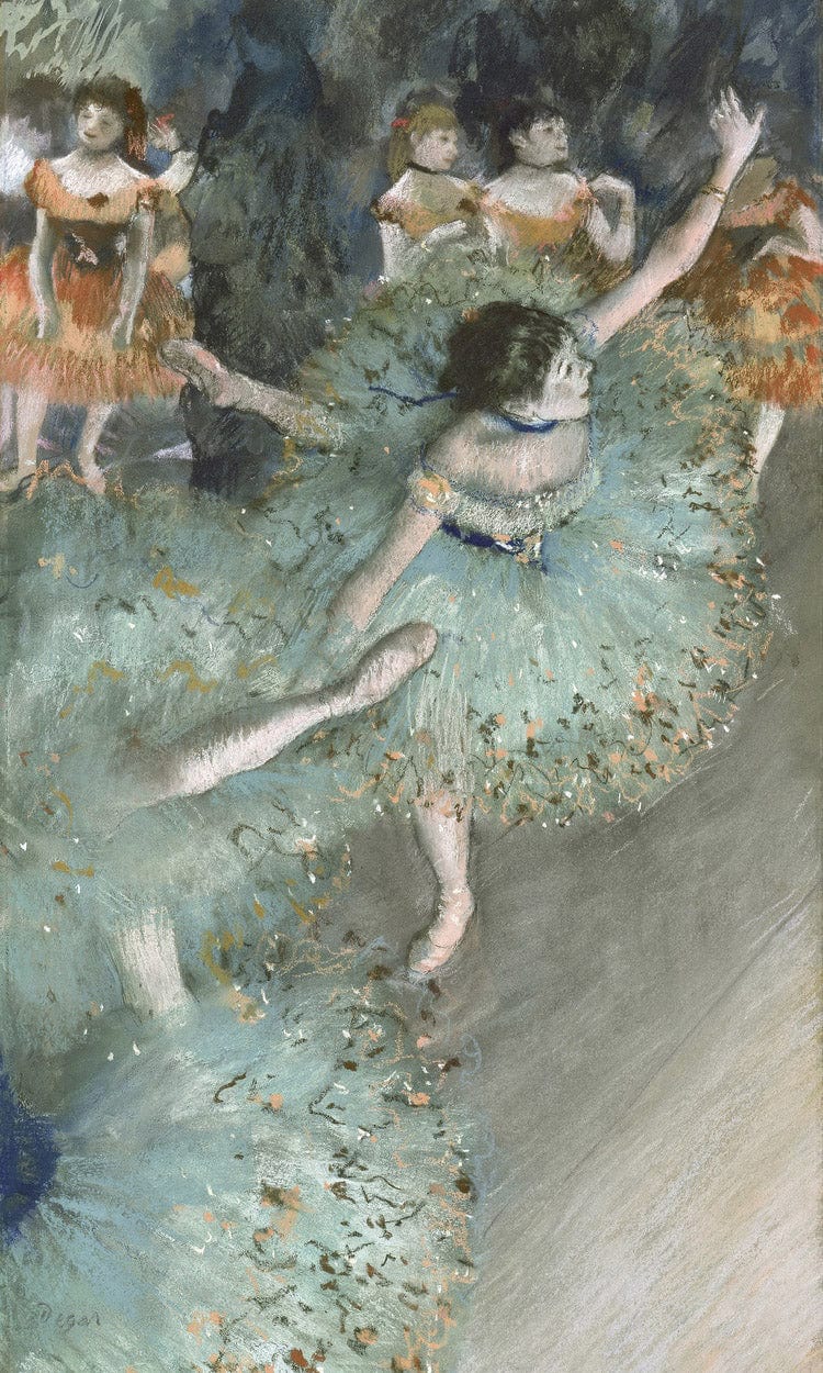Swaying Dancer (Dancer In Green) By Edgar Degas Fine Art Print