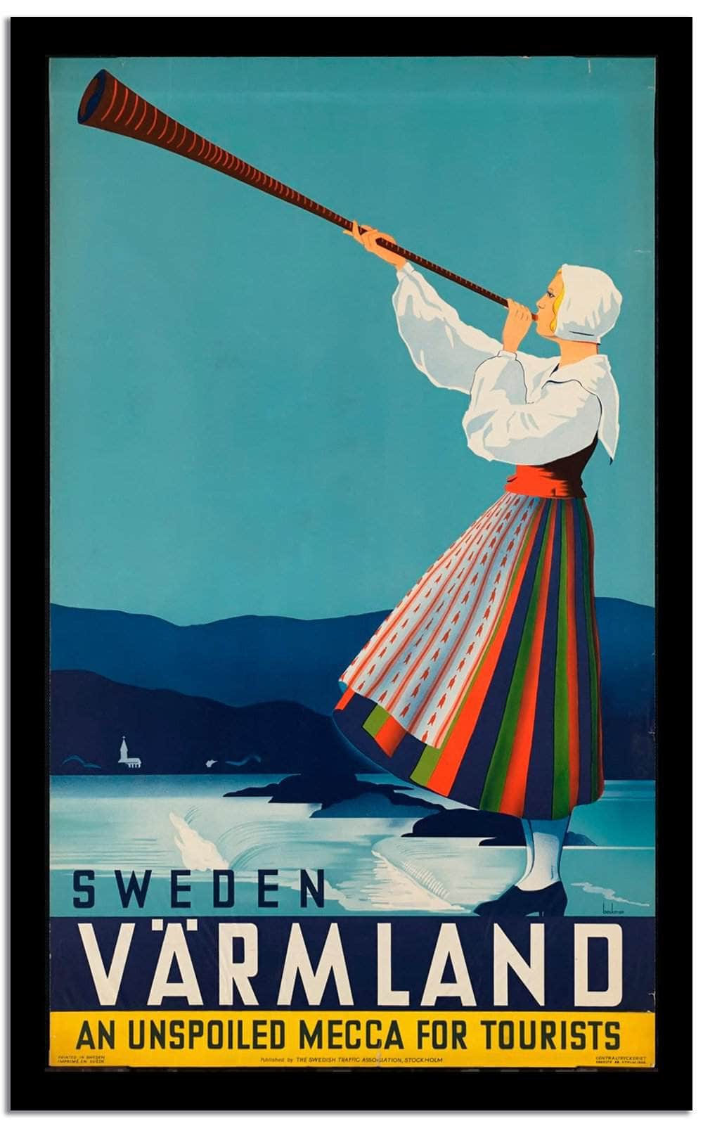 Sweden Var Mlalo  Vintage Poster Fine Art Print