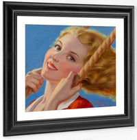 Swinging Girl Liberty Magazine Cover August 27 1932 By Leslie Thrasher Fine Art Print