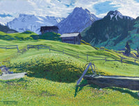 Swiss Alps Herbststimmung Painting Waldemar Fink Canvas Art Fine Art Print