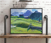 Swiss Alps Herbststimmung Painting Waldemar Fink Canvas Art Fine Art Print