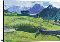 Swiss Alps Herbststimmung Painting Waldemar Fink Canvas Art Fine Art Print