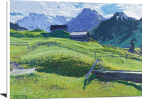 Swiss Alps Herbststimmung Painting Waldemar Fink Canvas Art Fine Art Print