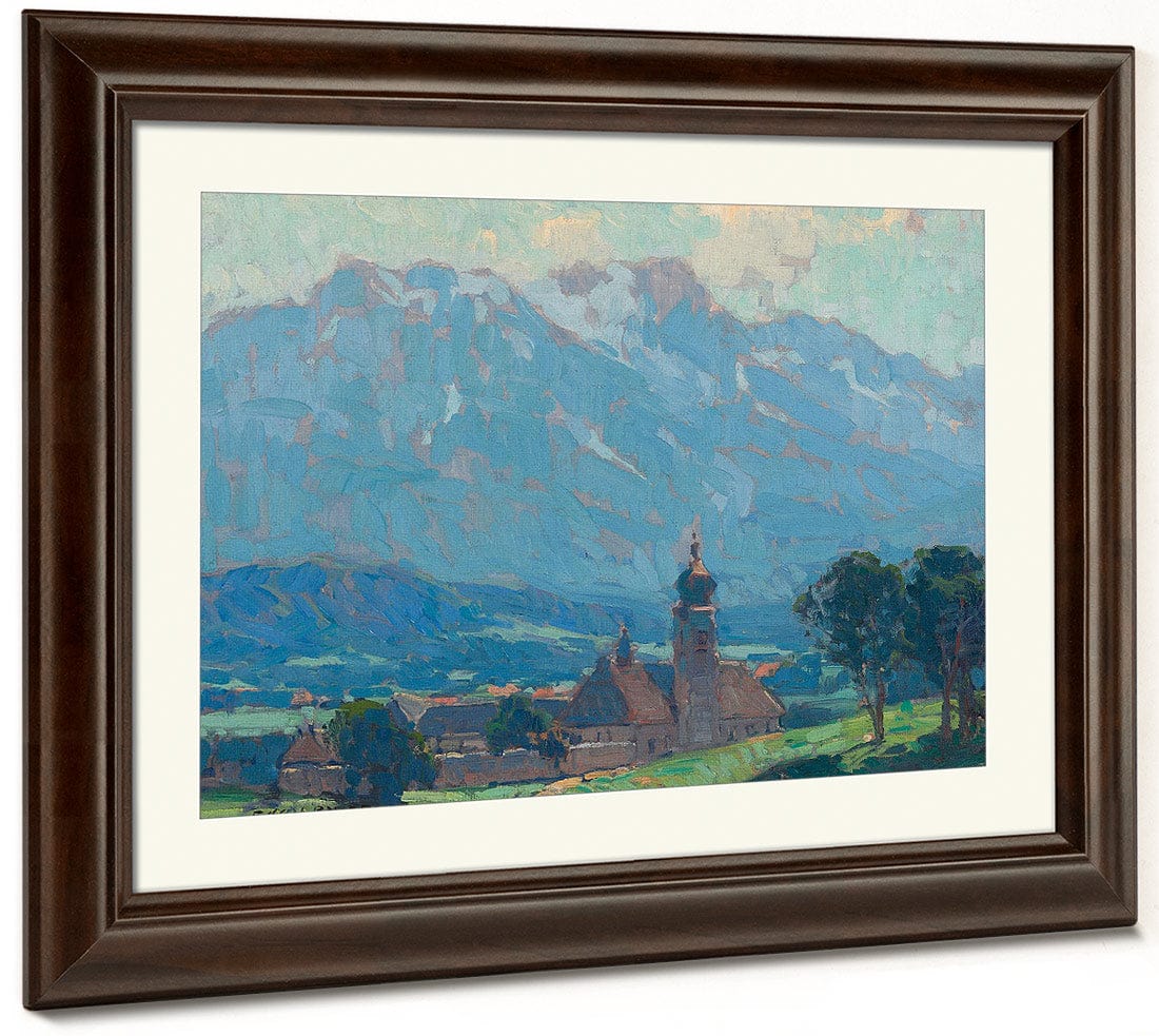 Swiss Village Scene By Edgar Payne Fine Art Print