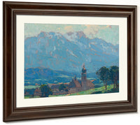Swiss Village Scene By Edgar Payne Fine Art Print