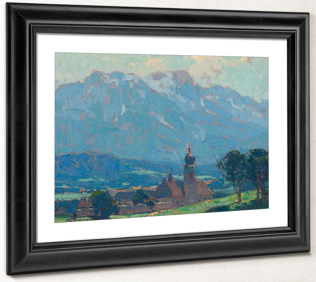 Swiss Village Scene By Edgar Payne Fine Art Print