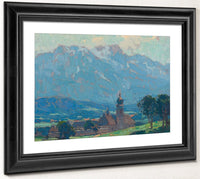 Swiss Village Scene By Edgar Payne Fine Art Print