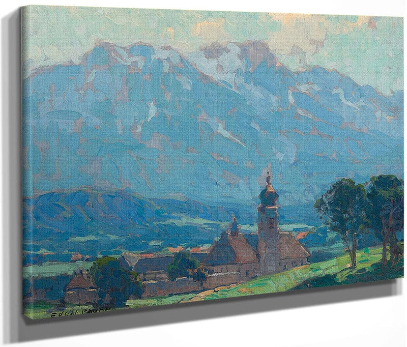 Swiss Village Scene By Edgar Payne Fine Art Print