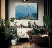 Swiss Village Scene By Edgar Payne Fine Art Print