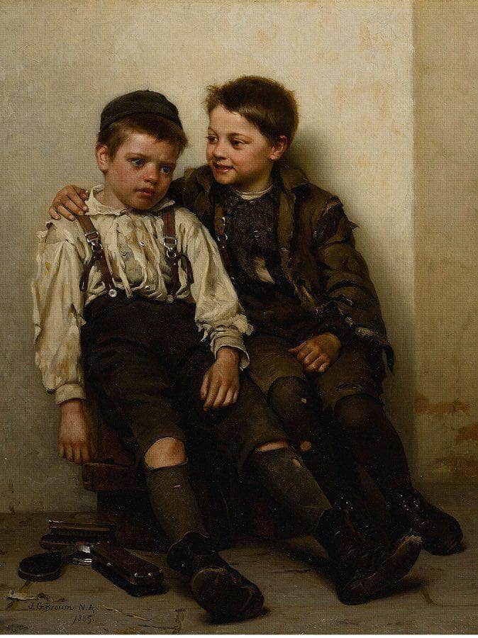 Sympathy By John George Brown Fine Art Print