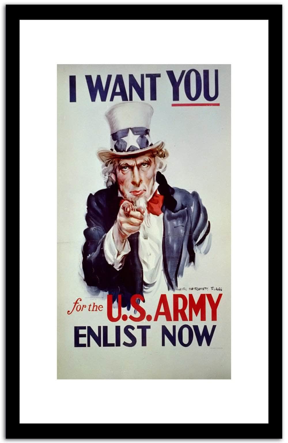 T Want You Enlist Now  Vintage Poster Fine Art Print