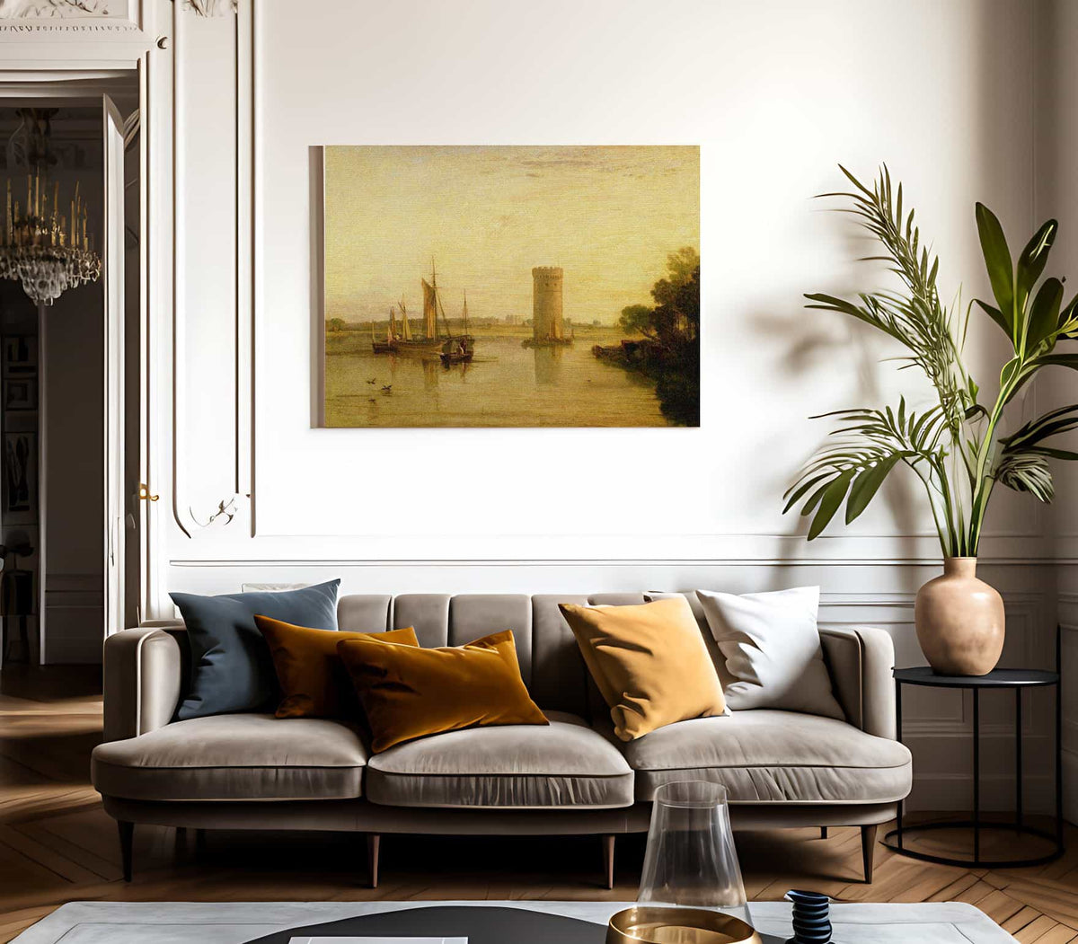 Tabley The Seat Of Sir J.F. Leicester Bart. Calm Morning By Joseph Mallord William Turner Fine Art Print