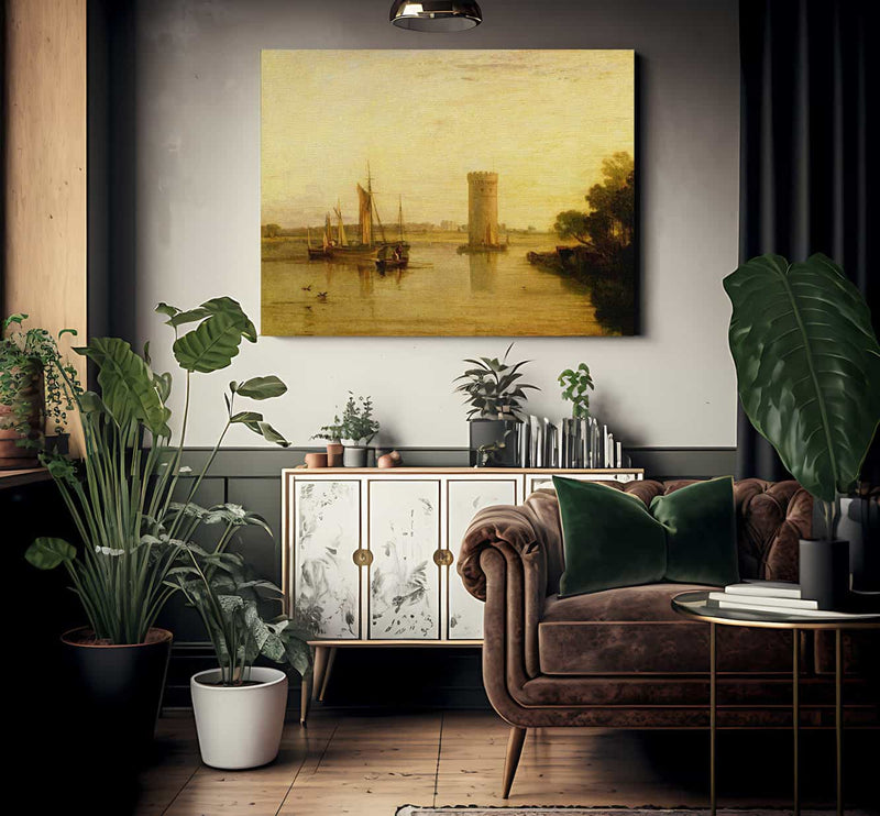 Tabley The Seat Of Sir J.F. Leicester Bart. Calm Morning By Joseph Mallord William Turner Fine Art Print