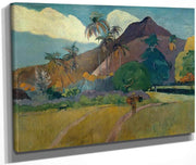 Tahitian Landscape With Mountains By Paul Gauguin Fine Art Print