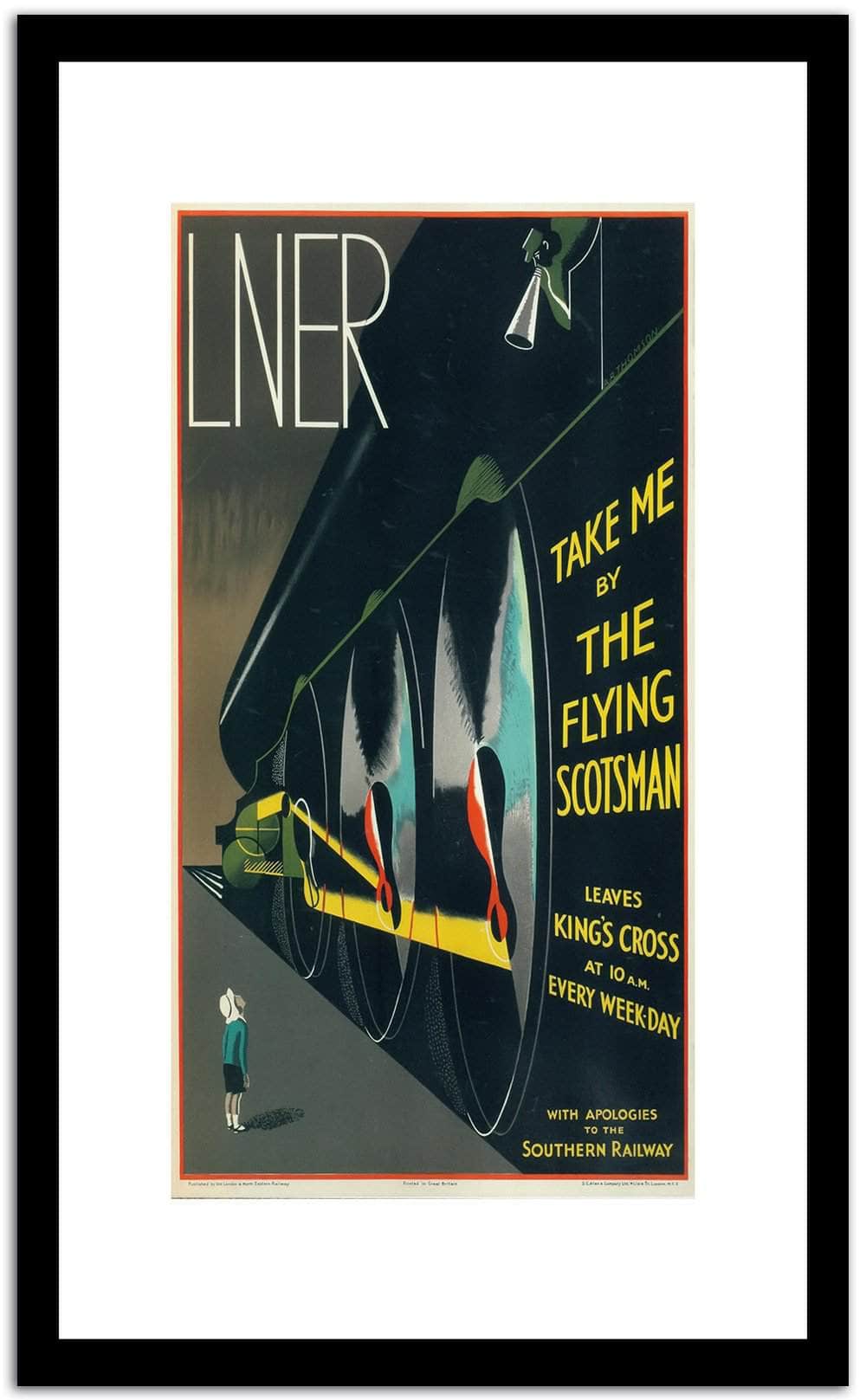 Take Me The Flying Scotsman  Vintage Poster Fine Art Print