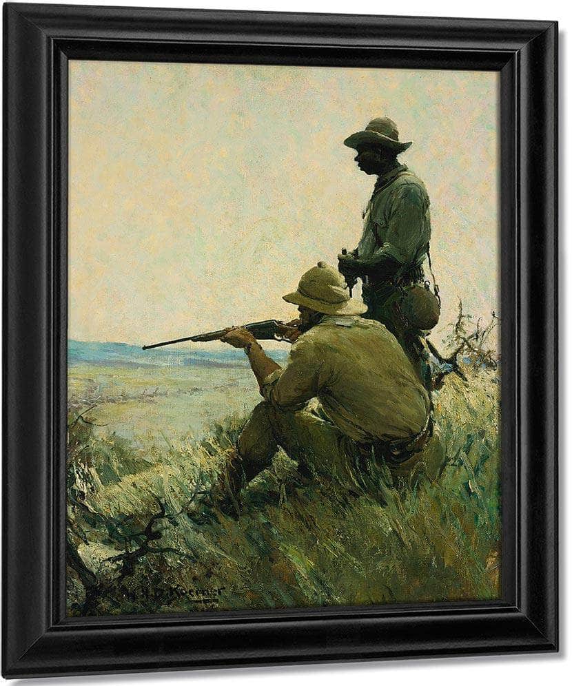 Taking Careful Aim By William Henry Dethlef Koerner Fine Art Print