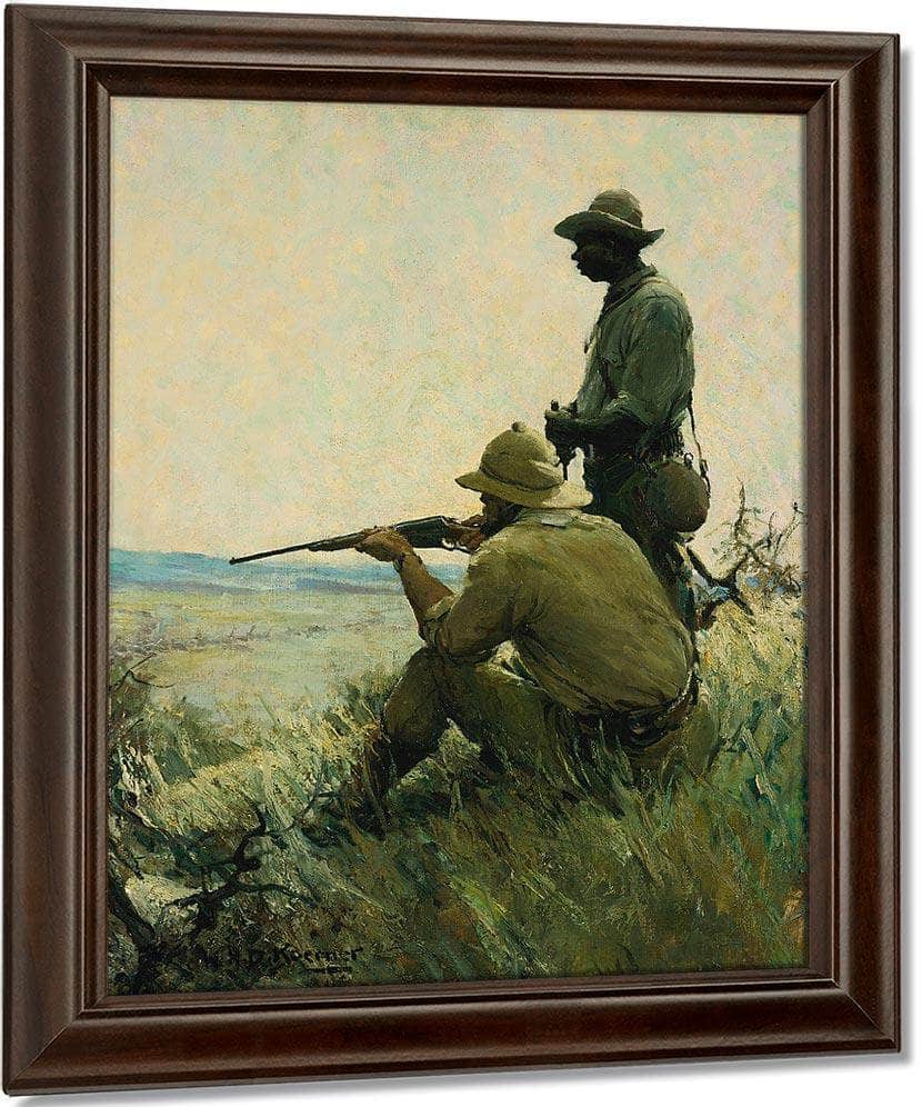 Taking Careful Aim By William Henry Dethlef Koerner Fine Art Print