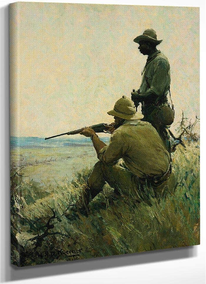 Taking Careful Aim By William Henry Dethlef Koerner Fine Art Print