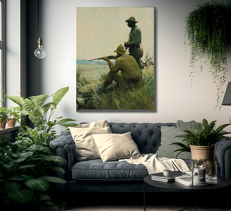 Taking Careful Aim By William Henry Dethlef Koerner Fine Art Print