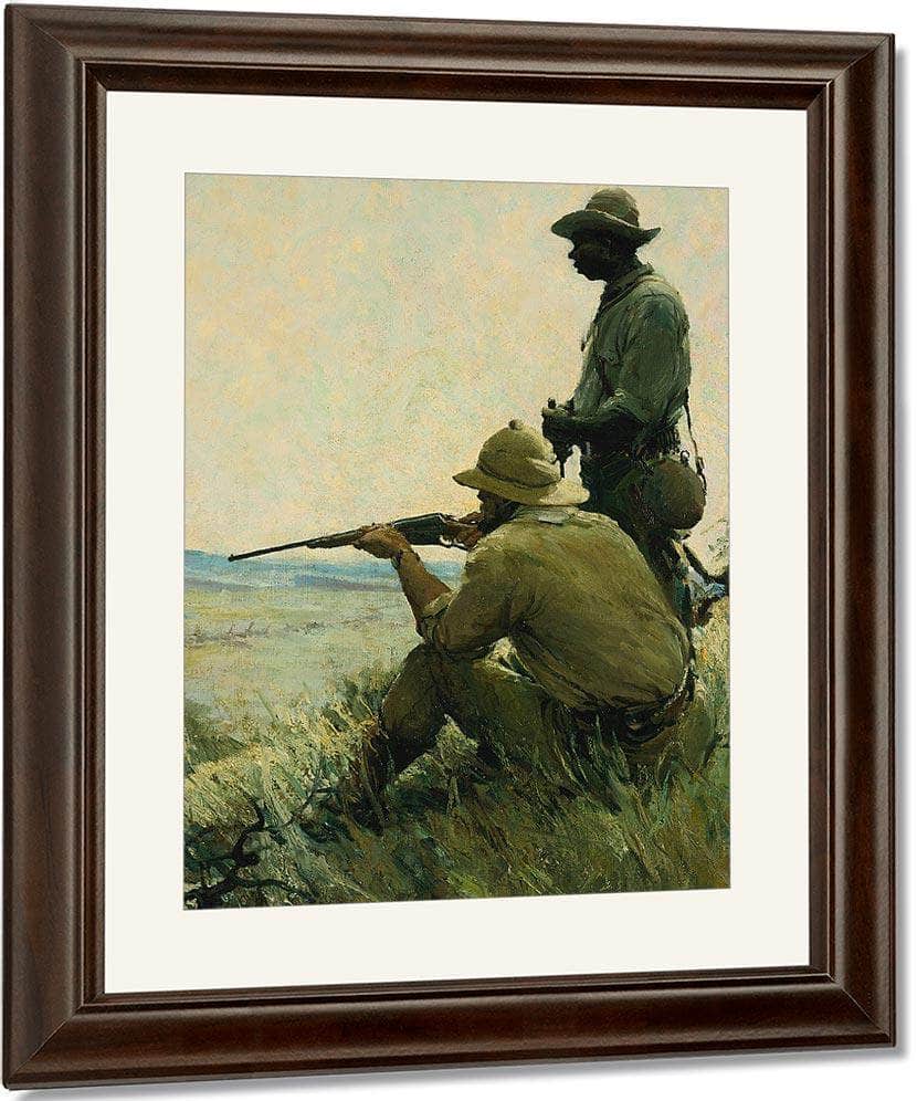 Taking Careful Aim By William Henry Dethlef Koerner Fine Art Print