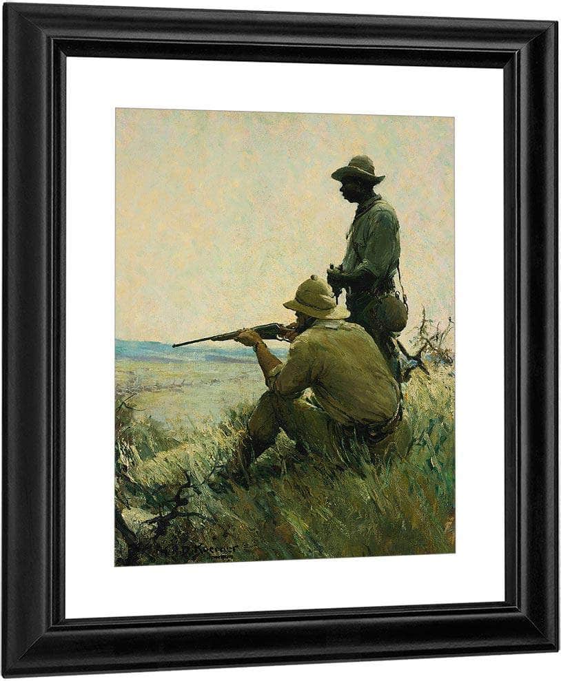 Taking Careful Aim By William Henry Dethlef Koerner Fine Art Print
