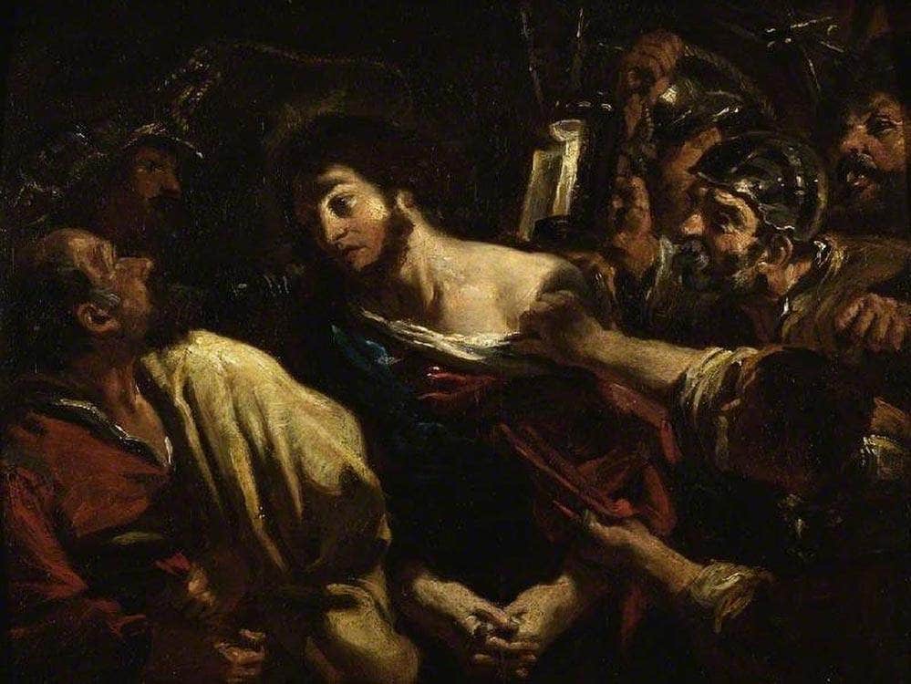 Taking Of Christ (Copy Of Guercino) By William Etty Fine Art Print