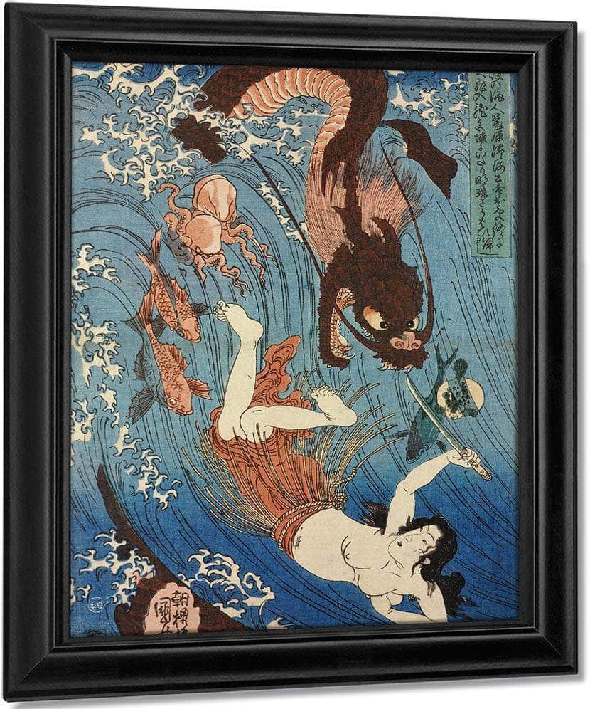 Tamatori Escaping From The Dragon King 1853 By Utagawa Kuniyoshi Fine Art Print