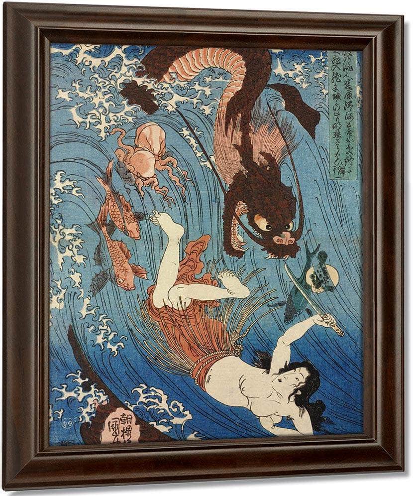 Tamatori Escaping From The Dragon King 1853 By Utagawa Kuniyoshi Fine Art Print