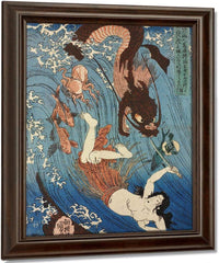 Tamatori Escaping From The Dragon King 1853 By Utagawa Kuniyoshi Fine Art Print