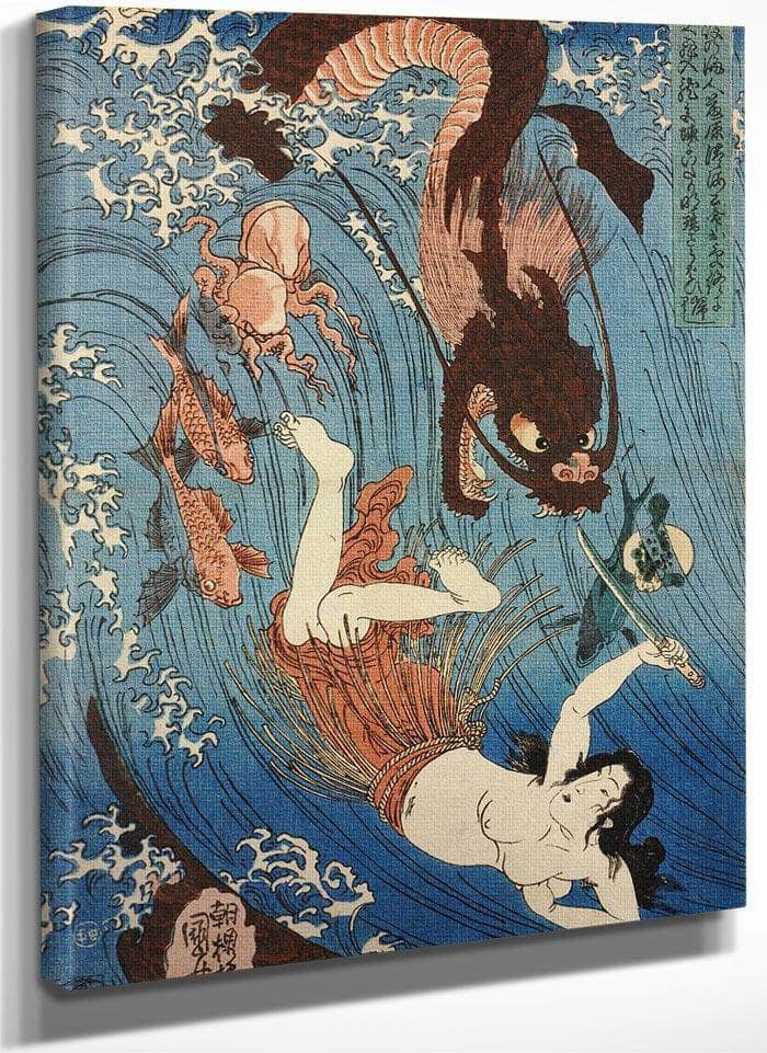 Tamatori Escaping From The Dragon King 1853 By Utagawa Kuniyoshi Fine Art Print