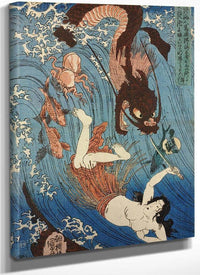 Tamatori Escaping From The Dragon King 1853 By Utagawa Kuniyoshi Fine Art Print