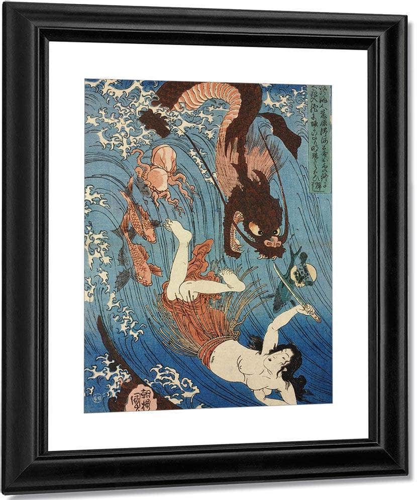 Tamatori Escaping From The Dragon King 1853 By Utagawa Kuniyoshi Fine Art Print