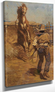 Taming The New Bronc By Maynard Dixon Fine Art Print